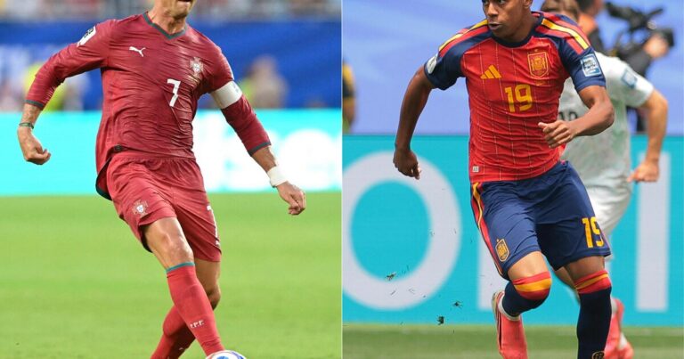 Cristiano Ronaldo et Lamine Yamal s’affrontent lors du match de la Coupe du monde 2026.