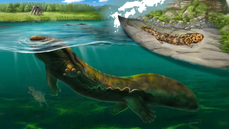 Découverte d’une nouvelle espèce de salamandre géante dans des fossiles vieux de 3,5 millions d’années.
