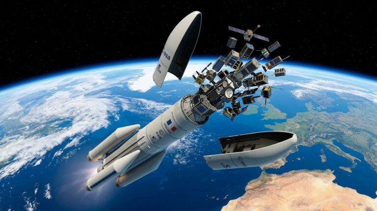 Ariane 6 : la fusée européenne transporte un nombre record de satellites simultanément