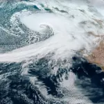 Le ralentissement du courant atlantique pourrait intensifier les tempêtes en Californie.