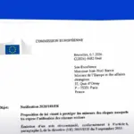 Commission européenne inflige un carton rouge à la majorité numérique française pour non-conformité.