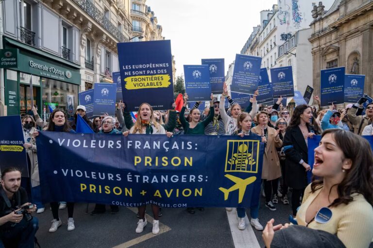 Némésis se retire de la manifestation du 8 mars après six ans de provocations xénophobes.