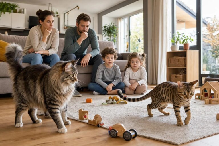 Maine Coon et Bengal : risques liés au choix d’un chat star de TikTok pour les enfants
