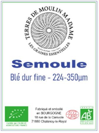 Rappel Consommateur – Détail Semoule de blé dur Terres de Moulin Madame