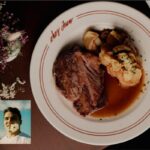 Antoine Dupont présente un plat à base de cochon lors d’un événement culinaire.