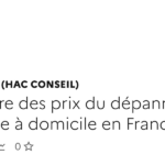 Baromètre des prix du dépannage d&rsquo;urgence à domicile en France : tendances et variations.