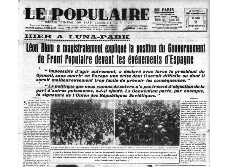 Léon Blum et le Front populaire : analyse de la non-intervention française en Espagne