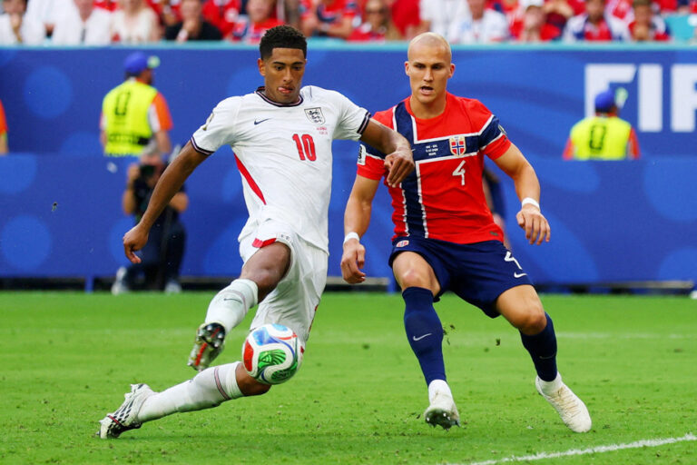 Norvège 1 – Angleterre 2 : Jude Bellingham inscrit le but décisif pour l’Angleterre.