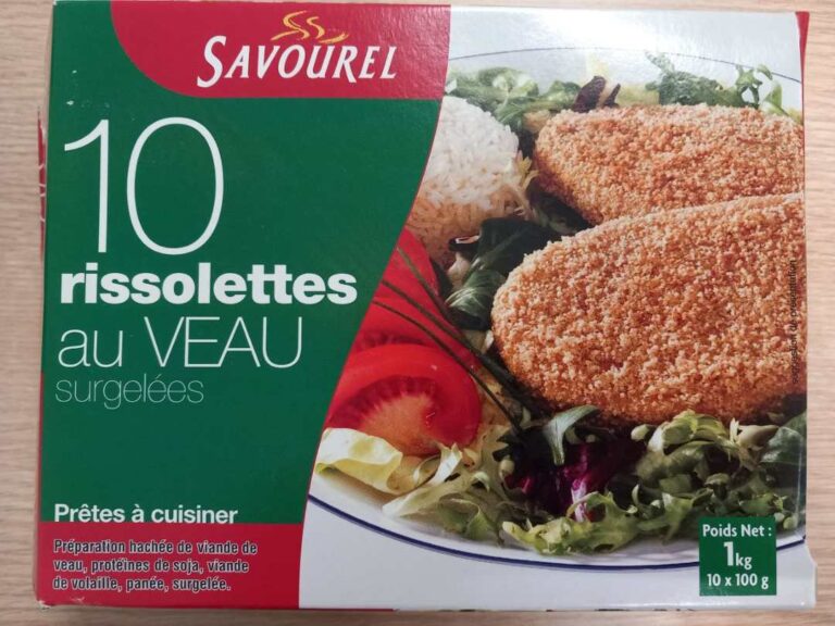 10 rissolettes au veau surgelées 100g (1kg)