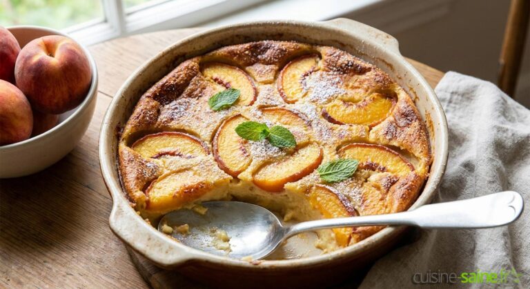 Clafoutis à la pêche : une recette sans gluten et sans lactose pour les intolérants alimentaires