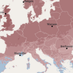 Les régions d’Europe les moins nuageuses selon les données de la NASA.