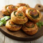 Roulés feuilletés au pesto et à la mozzarella : recette simple et rapide à réaliser
