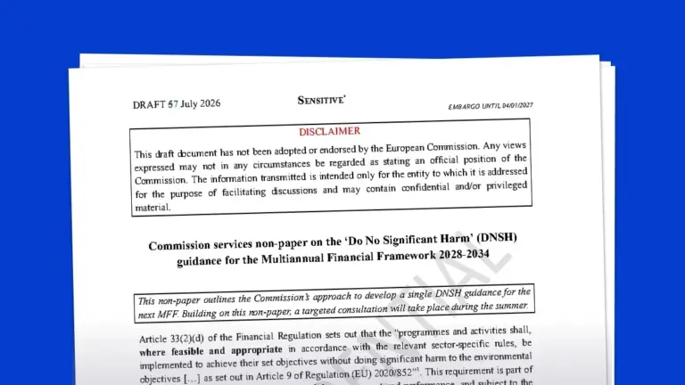 La Commission européenne propose un budget favorisant le financement d’activités polluantes.