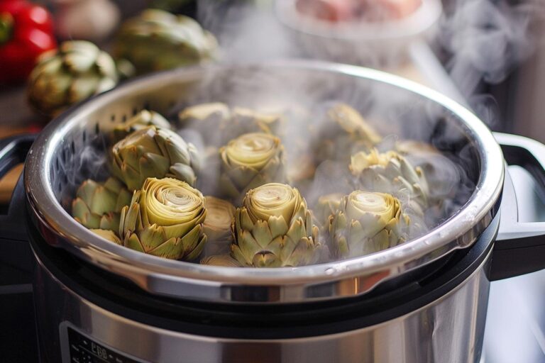 Cuisson d’artichauts à la cocotte-minute : méthode pour une texture optimale en peu de temps.