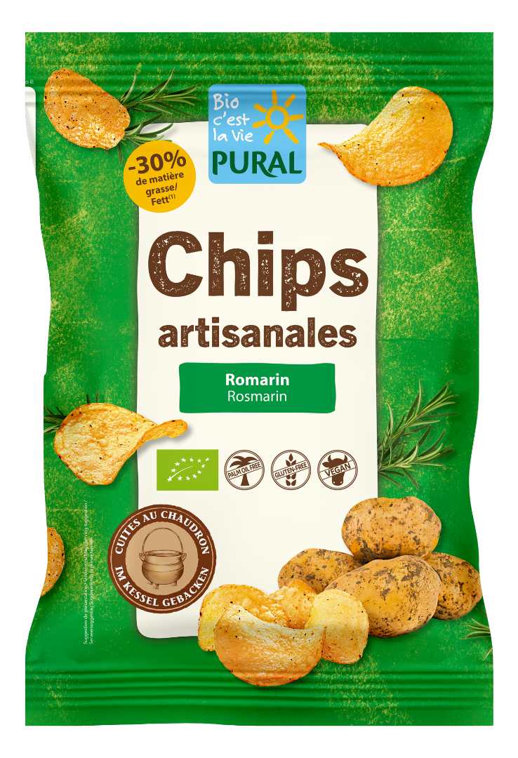 Rappel Consommateur – Détail Chips de pommes de terre artisanales romarin sel marin 120 g Pural