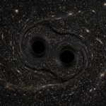 Fusion de deux trous noirs détectée à des milliards d&rsquo;années-lumière sans image directe.