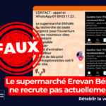 Le supermarché Erevan Bénin confirme qu&rsquo;il n&rsquo;y a pas de recrutement en cours.