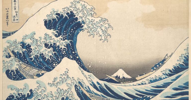 La « Grande Vague » d’Hokusai : une œuvre emblématique de l’art japonais reconnue mondialement.