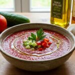 Gaspacho à la tomate et concombre : une recette traditionnelle espagnole en hausse de popularité.
