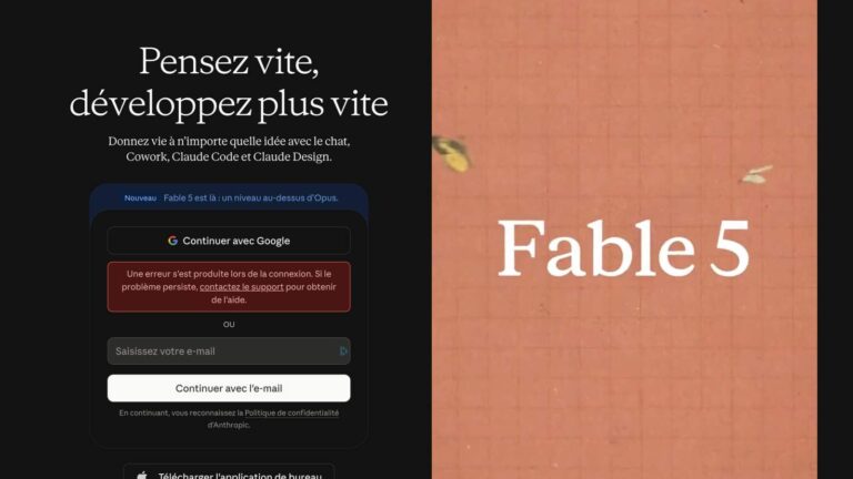 Panne de l’application web d’Anthropic affecte l’accès des utilisateurs.