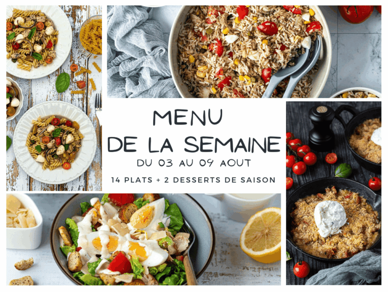 Menu de la semaine : plats proposés par les restaurants locaux du secteur alimentaire