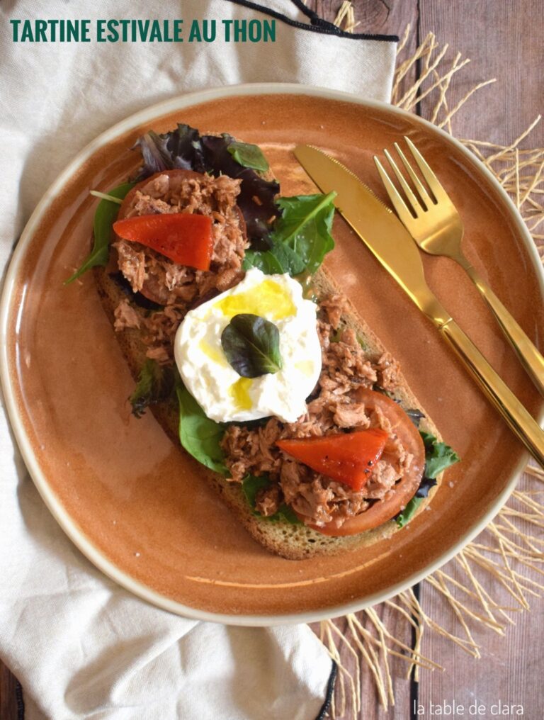 Tartine estivale au thon : une recette simple et nutritive pour les repas d’été.