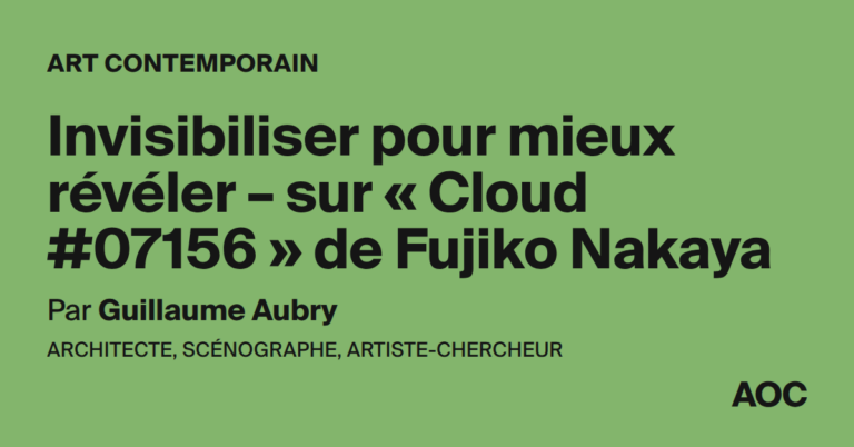 Fujiko Nakaya présente « Cloud #07156 » pour explorer la notion d’invisibilité en art.