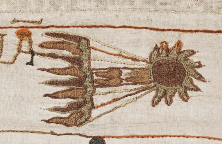 La comète de Halley représentée dans la Tapisserie de Bayeux suscite des interrogations historiques.