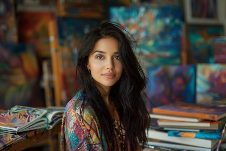 Nadia Khemir, artiste et auteure, explore la culture contemporaine à travers son œuvre.