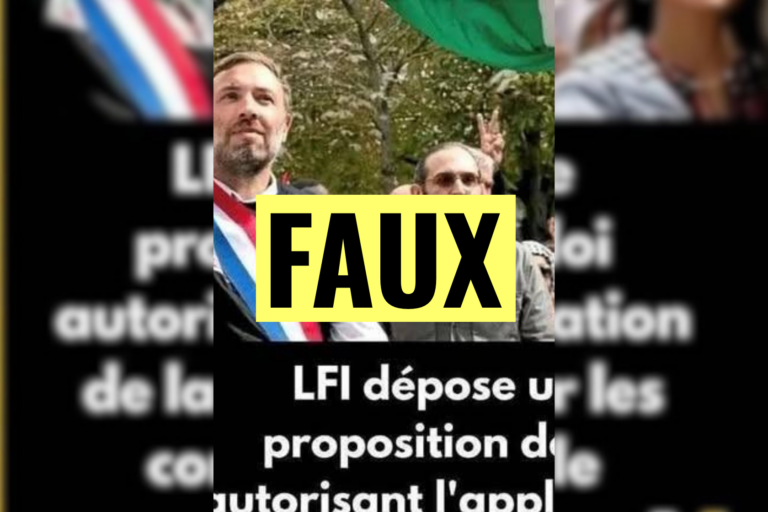LFI dément avoir proposé une loi pour autoriser l’application de la charia en France.