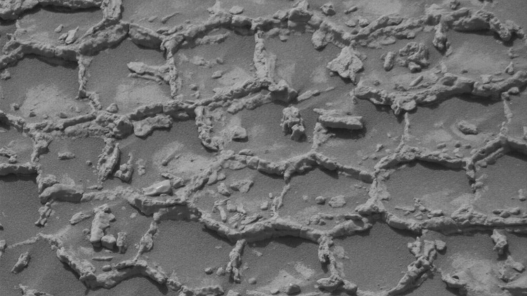 Structures en nid d’abeille observées sur Mars par la NASA dans une nouvelle image.