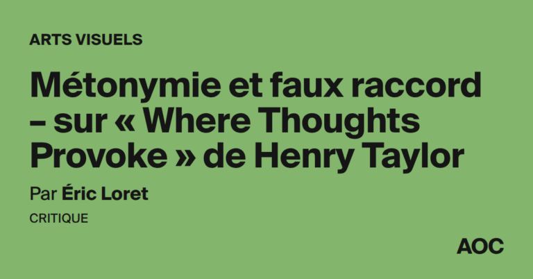 Henry Taylor explore la métonymie et le faux raccord dans « Where Thoughts Provoke » à New York.