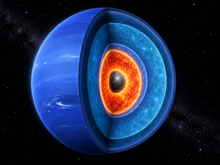 Uranus et Neptune pourraient dissimuler un océan de magma, selon une étude récente.