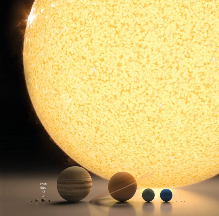 Le Soleil, une étoile étudiée par des astronomes pour comprendre l’évolution des étoiles.