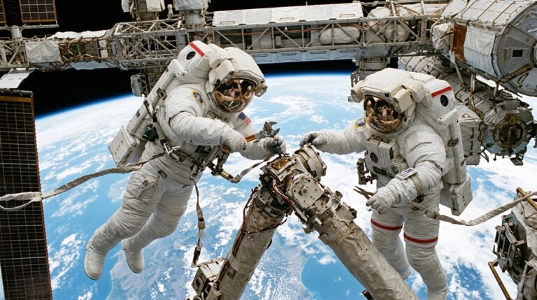 Astronautes improvisent après endommagement du bras robotique de l’ISS à 400 km d’altitude