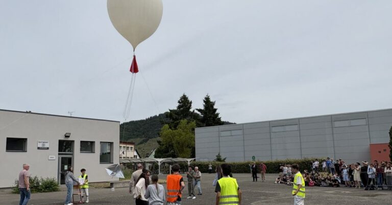 Le collège Walch de Thann lance son 6e ballon stratosphérique.