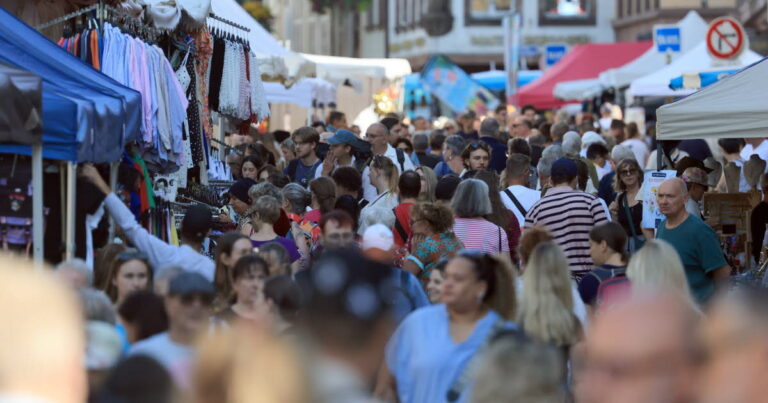 Foule importante à la Grande braderie de Strasbourg pour des bonnes affaires.