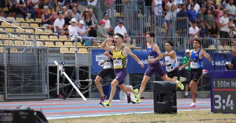 Anas Lagtiy-Chaoudar confronté à une stratégie trompeuse lors du 1500 m aux France d’athlétisme.