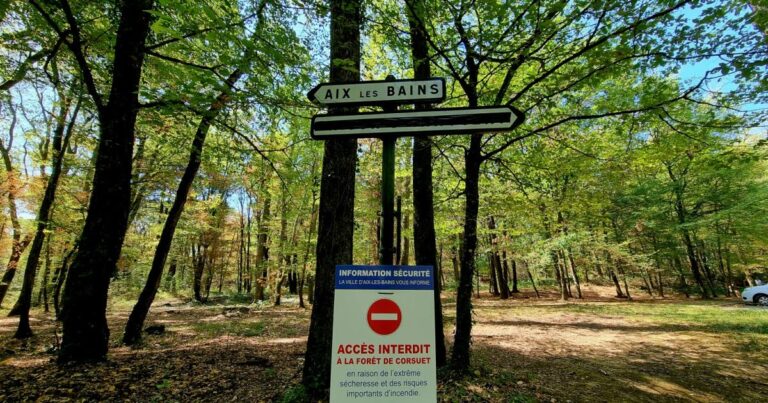 Risque d’incendie : accès interdit à la forêt de Corsuet à Aix-les-Bains