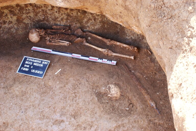 Une épée gauloise découverte dans un silo à Pi, soulève des questions archéologiques.