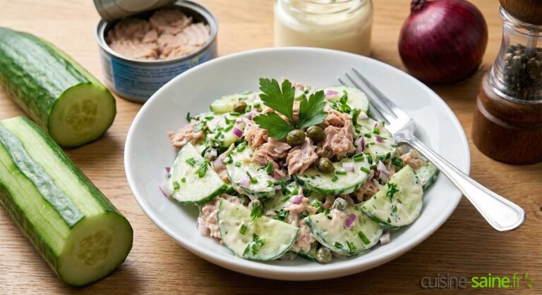 Salade de concombre et thon à la mayonnaise : une recette simple et rapide pour l’été