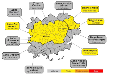 Le préfet du Var place 78 communes en alerte sécheresse pour gestion des ressources en eau.