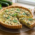 Tarte à la courgette sans gluten, menthe et pignons de pin : une alternative culinaire en hausse.
