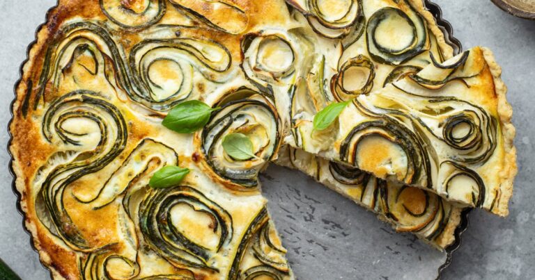 Recette de tarte aux courgettes et basilic pour une cuisine estivale saine et savoureuse