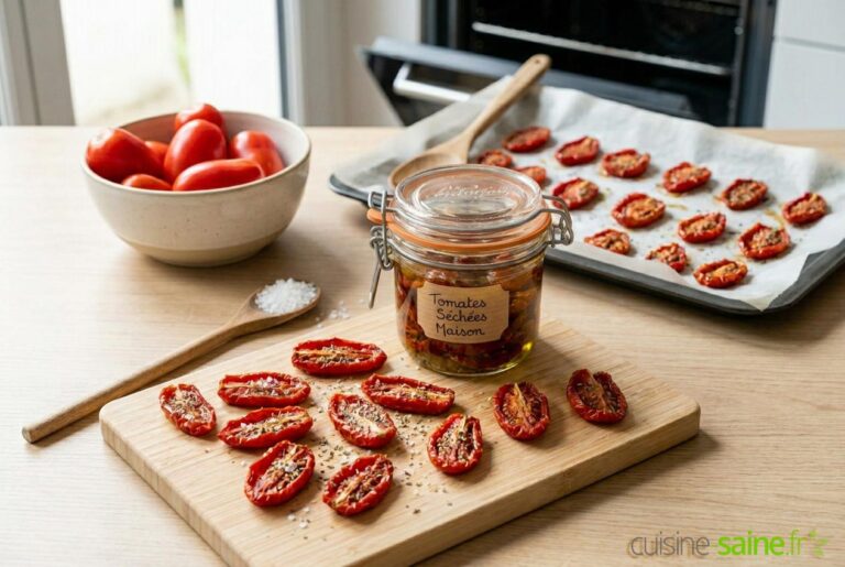 Recette de tomates séchées maison : méthodes au four et au déshydrateur expliquées.