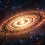 Une planète invisible détectée par des astronomes plie son disque de débris.