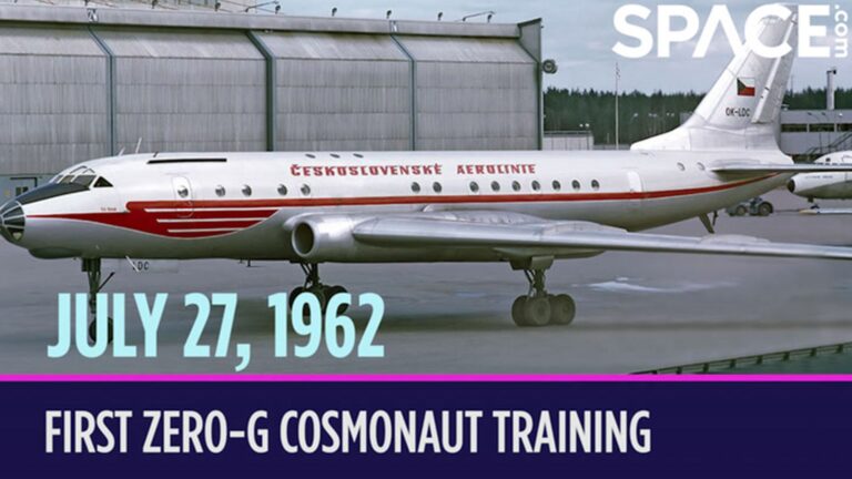 Soviet Union réalise le premier vol d’entraînement de cosmonautes en apesanteur.