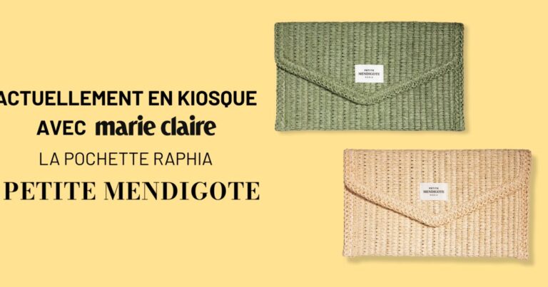 La pochette raphia Petite Mendigote en exclusivité avec le magazine Marie Claire