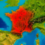 La France observée par satellite : images de la sécheresse après les canicules.