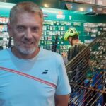Hervé Lalanne, commerçant à Auch, allie sa passion de la pêche et le padel.